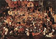 BRUEGHEL, Pieter the Younger Battle of Carnival and Lent f Sweden oil painting reproduction